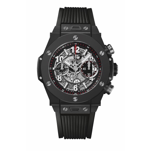 [HU.WATC.0005388] Hublot Big Bang 45m Chrono Black Ceramic Case & Bezel W/Skeleton Dial
