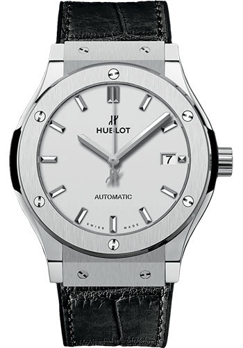 [HU.WATC.0005389] Hublot Classic Fusion 45m Titanium Auto W/Silvered Opalin Dial