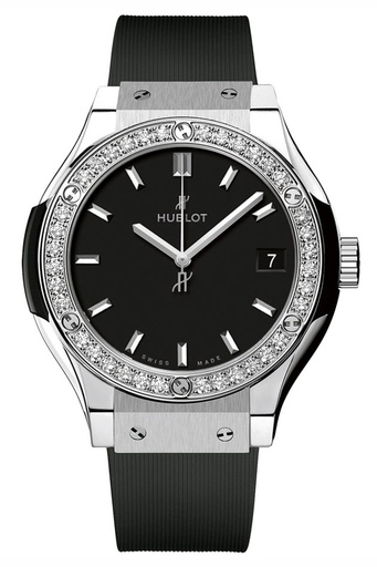 [HU.WATC.0005397] Hublot Classic Fusion 33m Diamond Bezel & Titanium Case