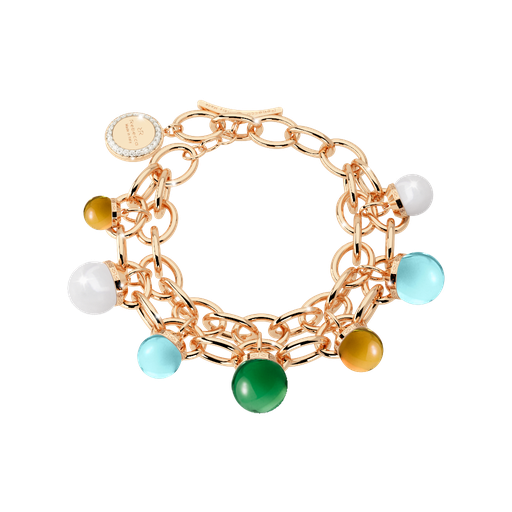 [TE.FASH.0007422] Rebecca Multi Color Ball Charm Bracelet