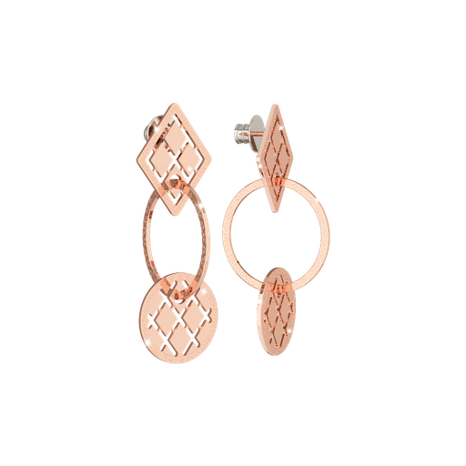 Rebecca Platinum Plated Dangle Earr