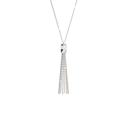 [TE.FASH.0007436] Rebecca White Lariat W/Pearl