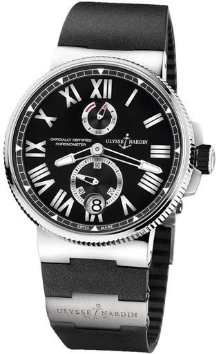 [UL.WATC.0008206] Ulysse Nardin Marine Chronometer Manufature Black Dial On Black Str