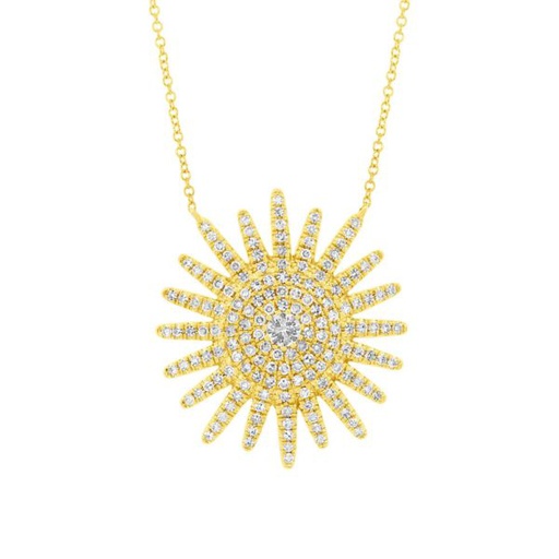 [SH.FASH.0007875] 14k Yellow Gold Diamond Necklace