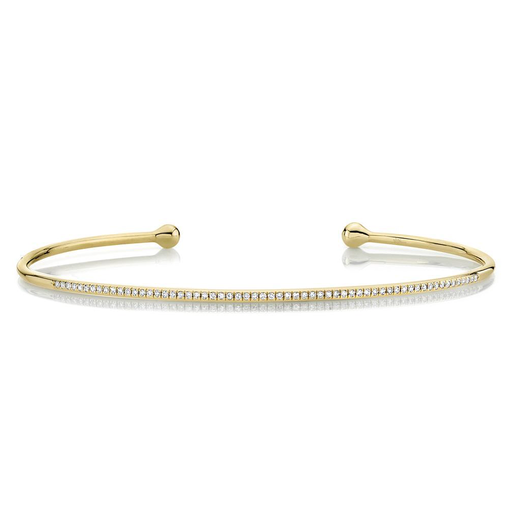 [SH.FASH.0007846] Shy Creation 14k Yellow Gold Diamond Bangle