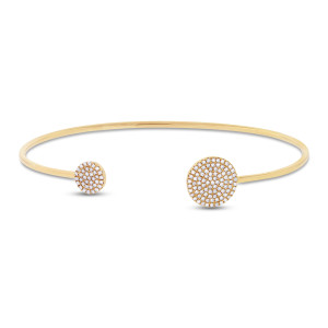 [SH.FASH.0007856] Shy Creation 14k Yellow Gold Diamond Bangle