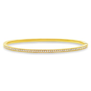 [SH.DIAM.0007848] Shy Creation 14k Yellow Gold Diamond Bangle