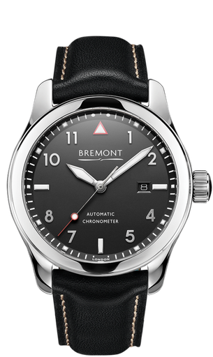 [BR.WATC.0002378] Bremont Solo Polished Case Black Dial On Calf