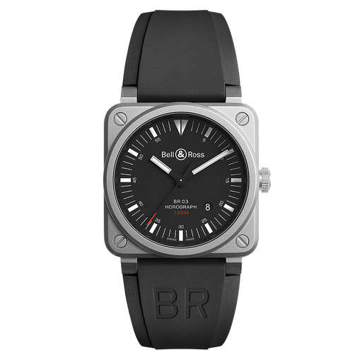 [BE.WATC.0002296] Aviation Automatic Horograph Black Matte Case Black Dial Black Rubber Strap 42m