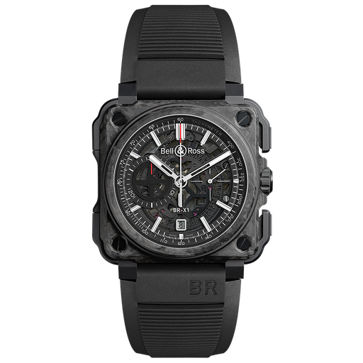 [BE.WATC.0002323] Bell &amp; Ross Br-X1 Carbon Forge Skeleton Chrono 46m Le Of 250