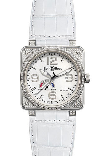 [BE.WATC.0002290] Bell & Ross Br 01-97-White -Ss-Dia-Full 46m Auto Power Reserve Pave Case