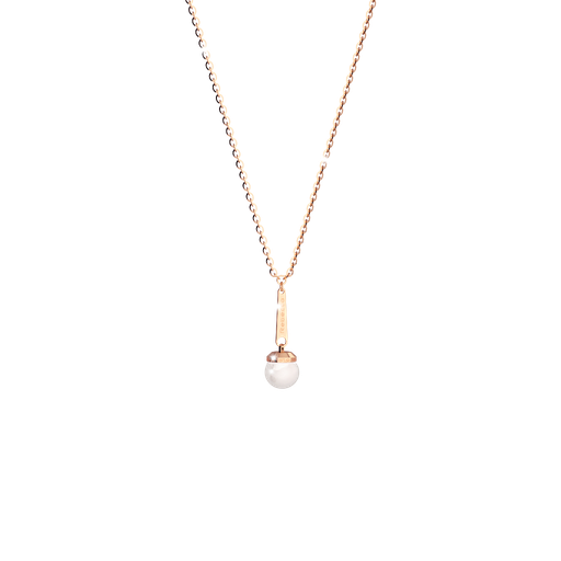[TE.FASH.0007514] Rebecca Bronze Necklace W/Pearl