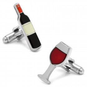 [CU.CUFF.0003272] Wine & Bottle Cufflinks