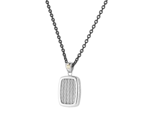 [AL.FASH.0001740] Men Necklace 18kt/Ss W/Ss Cable 22 In