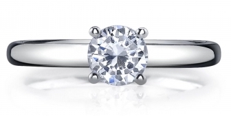 [JO.ENGA.5557] Standard Smart Solitaire 18k White Gold 2.7m Wide
