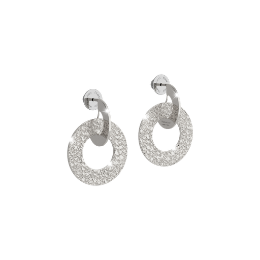 [TE.FASH.0007642] Bronze & Steel Earrings R-Zero