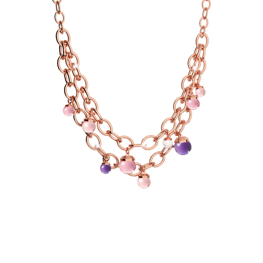 [TE.FASH.0007551] Bronze Necklace W/Stones