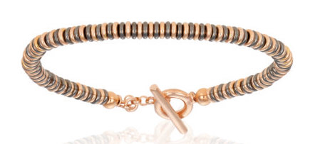 [DA.FASH.0009521] Double Bone Small Beads Silver 925, Pink & Black Pvd