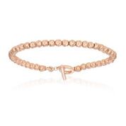 [DA.FASH.0009523] Double Bone Medium Beads Silver 925, Pink PVD Bracelet