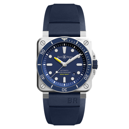 Br03 Diver On Rubber Strap