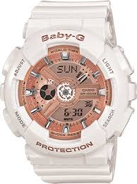 [PA.WATC.0010270] Baby-G Small Size Ana-Digi White /Rose Gold