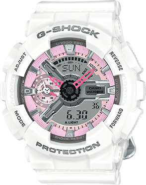 [VI.WATC.10280] G-Shock Small Size Ana-Digi Crazy Color White/Pink