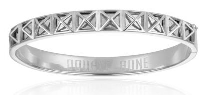 [DA.FASH.0010757] Double Bone Skeleton Silver Studs Bracelet