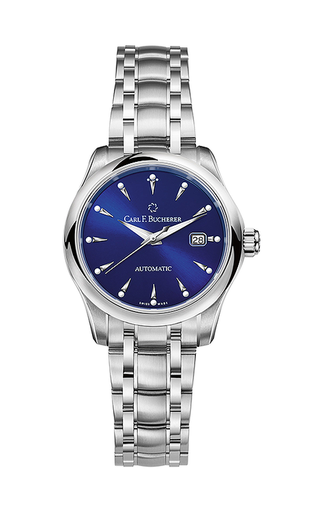 [CA.WATC.17682] Carl F. Bucherer Manero Autodate Stainless Blue Dial On Bracelet