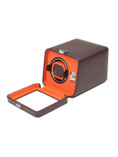 [WO.WATC.019470] Windsor Single Winder W/Cover - Brown & Orange