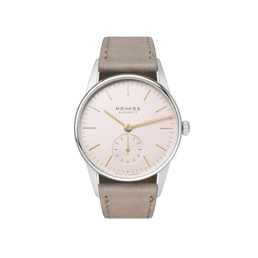 [NO.WATC.019491] Nomos Orion 33 Rose Dial On Velour Beige Strap