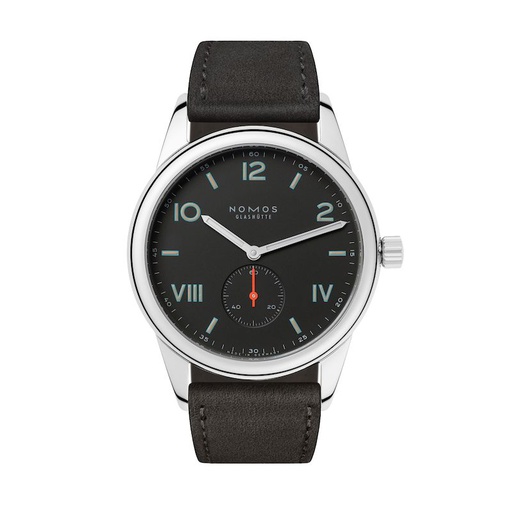 [NO.WATC.0019492] Nomos Club 38 Campus Night Steel Black Dial Velour Anthracite Strap