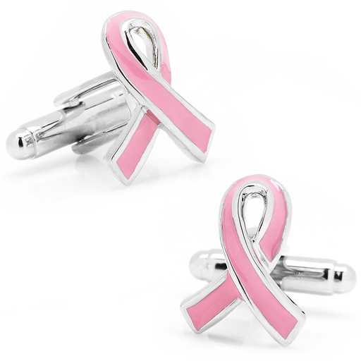 [CU.CUFF.0026549] Pink Ribbon Breast Cancer Awareness Cufflinks