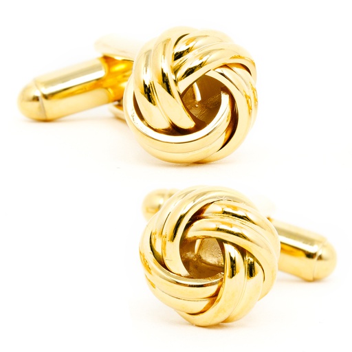 [CU.CUFF.0026669] Gold Knot Cufflinks