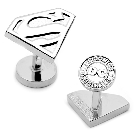 [CU.CUFF.0026745] Silver Superman Shield Cufflinks
