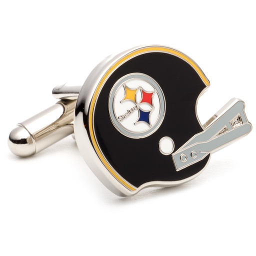 [CU.CUFF.0026820] Retro Pittsburgh Steelers Helmet Cufflinks