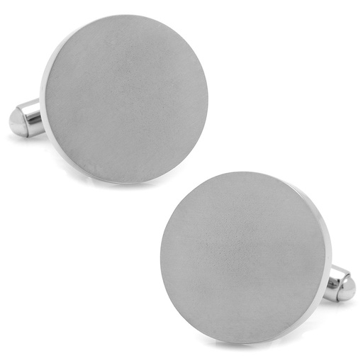 [CU.CUFF.0026962] Round Titanium Engravable Cufflinks