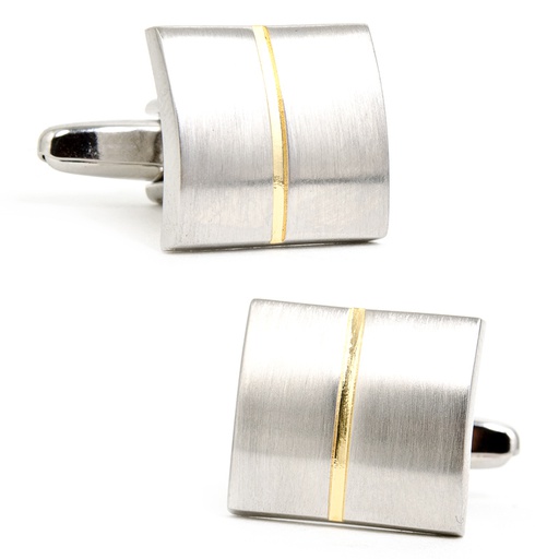[CU.CUFF.0027016] Divided Two Tone Square Cufflinks