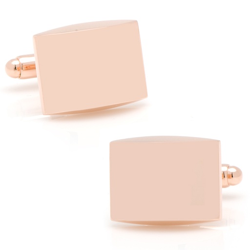 [CU.CUFF.0027098] Curved Rose Gold Engravable Cufflinks