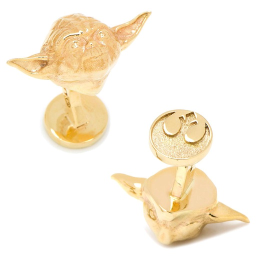 [CU.CUFF.0027140] Special Edition 14k Gold Yoda Cufflinks