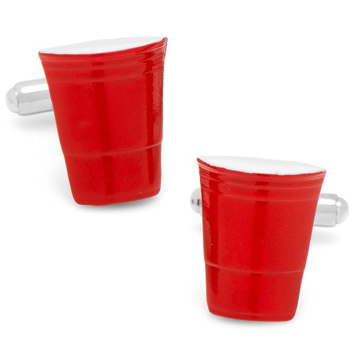 [CU.CUFF.0027266] Red Party Cup Cufflinks
