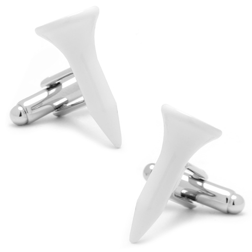 [CU.CUFF.0027381] White Golf Tee Cufflinks