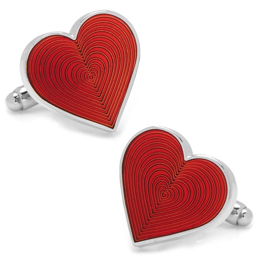 [CU.CUFF.0027402] Red Heart Cufflinks