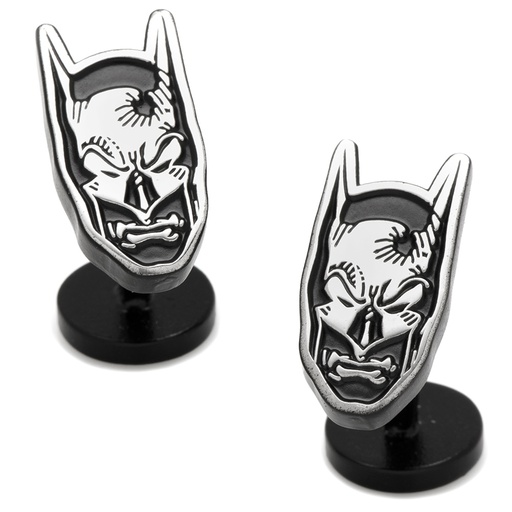 [CU.CUFF.0027434] Matte Black Batman Mask Cufflinks