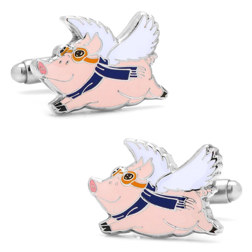 [CU.CUFF.0027540] When Pigs Fly Cufflinks