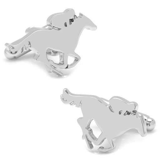 [CU.CUFF.0027541] Racehorse Silhouette Cufflinks