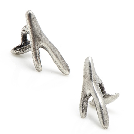 [CU.CUFF.0027650] Pewter Twig Cufflinks