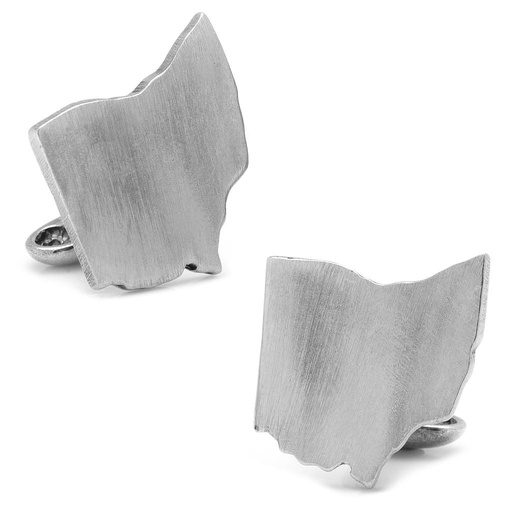 [CU.CUFF.0027673] Pewter Ohio Cufflinks