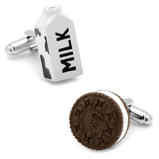[CU.CUFF.0027791] Milk &amp; Cookies Cufflinks