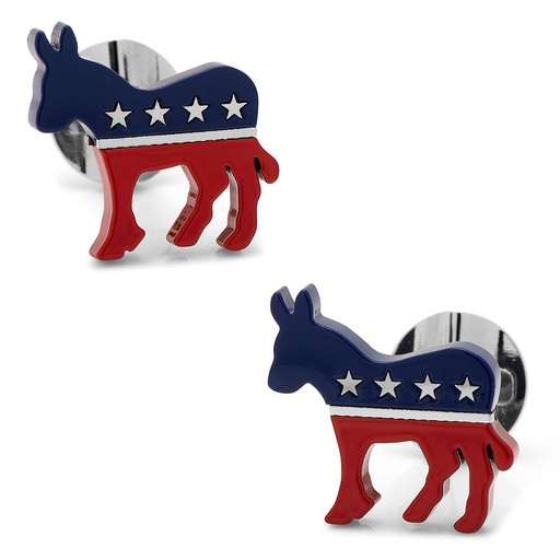 [CU.CUFF.0027840] Stainless Steel Democratic Donkey Cufflinks