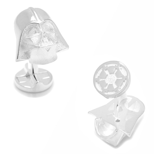 [CU.CUFF.0027865] Sterling Silver 3d Darth Vader Cufflinks